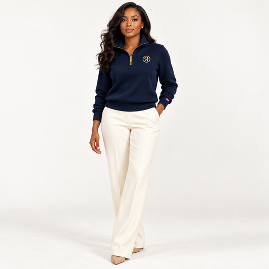 Premium Quarter-Zip — Navy