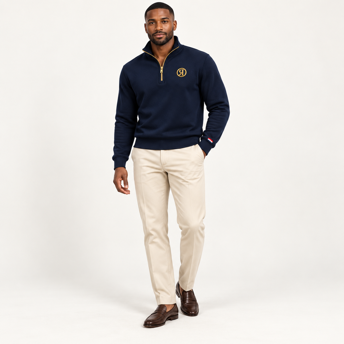 Premium Quarter-Zip — Navy