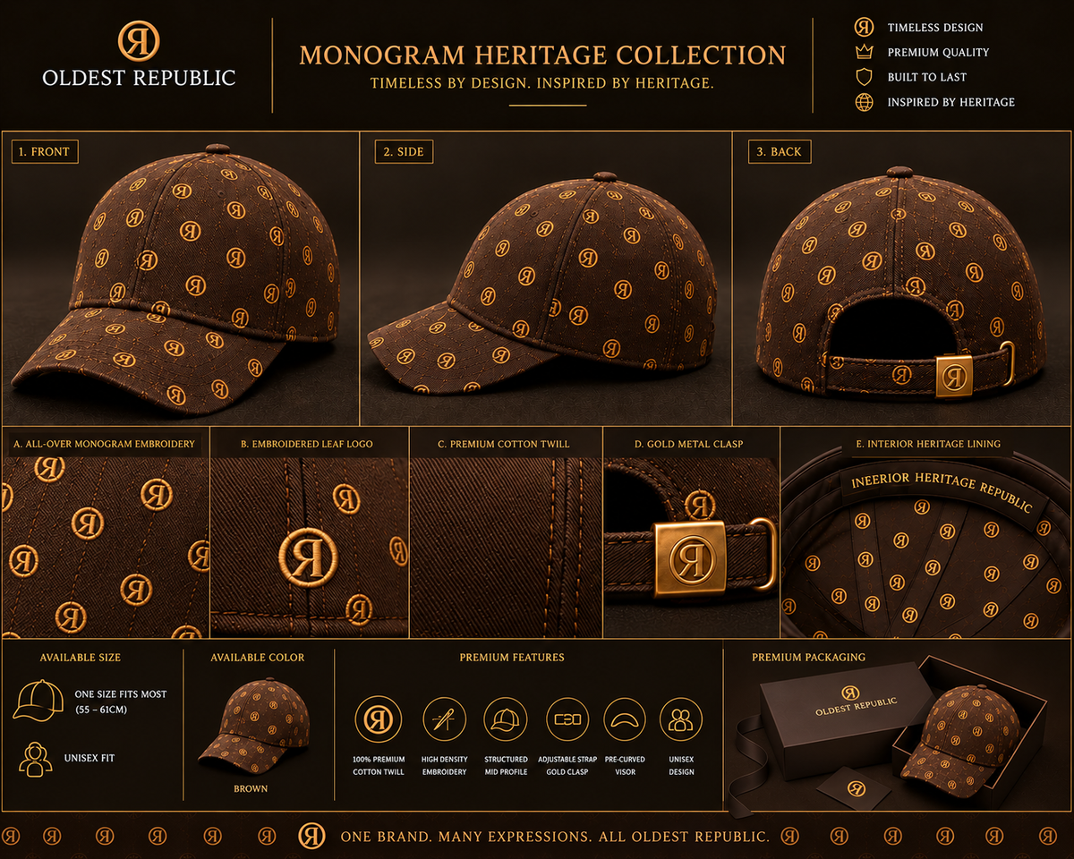 Oldest Republic Heritage Cap Chocolate Brown